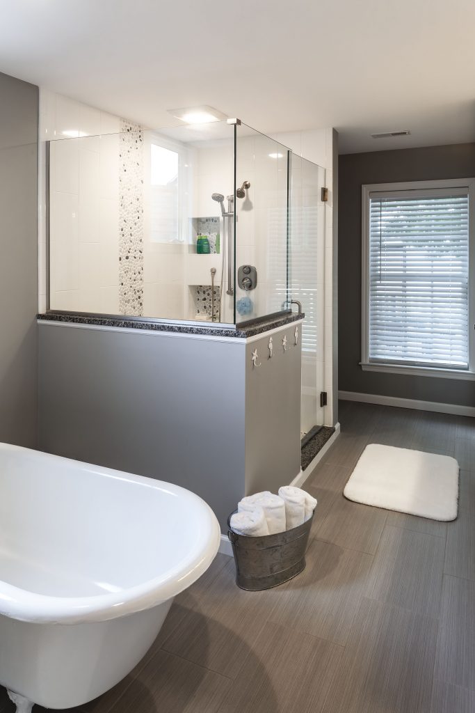 bathroom remodeling ideas, gray color scheme
