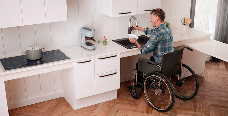 kitchen sink for wheelchair users