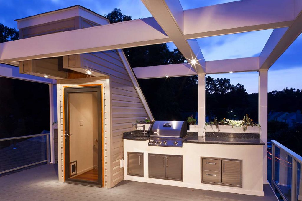 Outdoor kitchen with a view